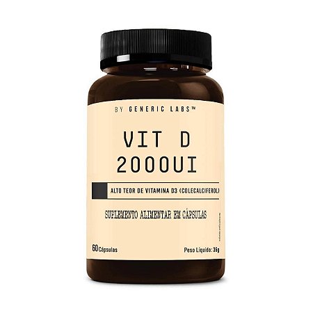 Vitamina D 2000UI 30cápsulas - GENERIC LABS