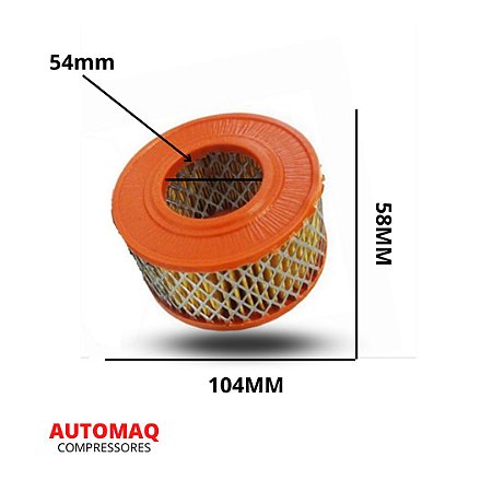 Elemento de filtro p/ compressores 20/25/30/40/60 pés