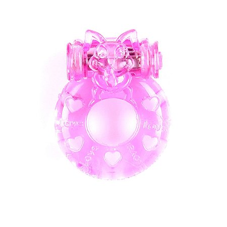 Anel Peniano c/vibro e estimulador de clitóris em formato de bichinhos - Cores diversas