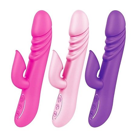 Vibrador ponto G com estimulador clitoriano por sucção