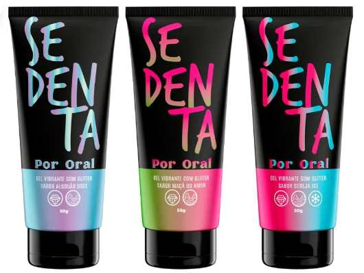 Gel Comestível com Glitter 50g - Sedenta Por Oral