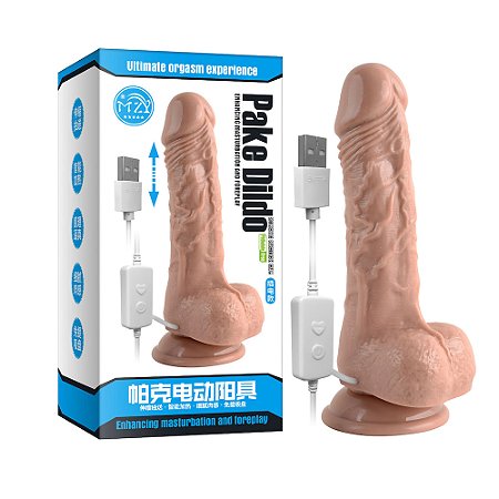 Prótese com vibro, VAI E VEM e função AQUECIMENTO - 18x4