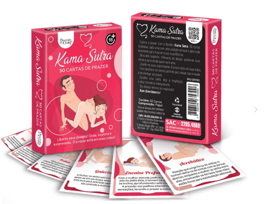 Baralho Kama Sutra 50 Cartas de Prazer com Posições