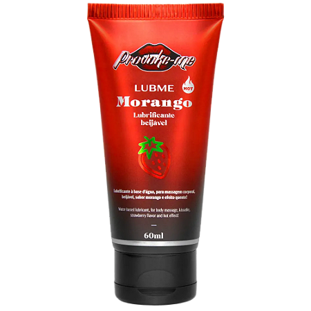 Lubrificante beijável morango hot 60ml - LubMe