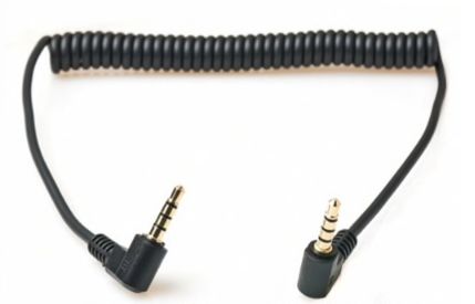 Cabo de áudio p2-p2 estéreo (3.5mm) espiral