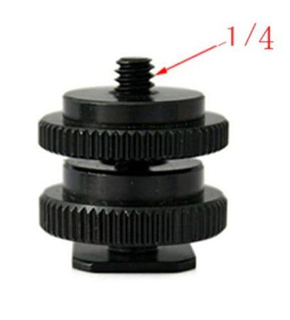 Adaptador - Sapata Hot Shoe para Parafuso 1/4"