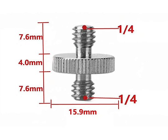 Adaptador - Parafuso 1/4" para 1/4"