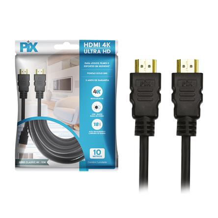 Cabo HDMI 2.0 4K HDR 19p 10 metros (PIX)