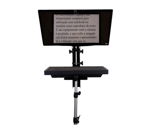 Teleprompter 19" com vidro SFHD e suporte para câmera