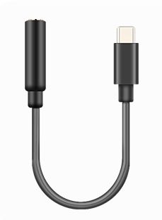 Cabo de áudio p2 fêmea para USB-C