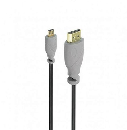 Cabo HDMI 2.0 4K HDR 19p para Micro HDMI - 2 metros (PIX) 018-9410