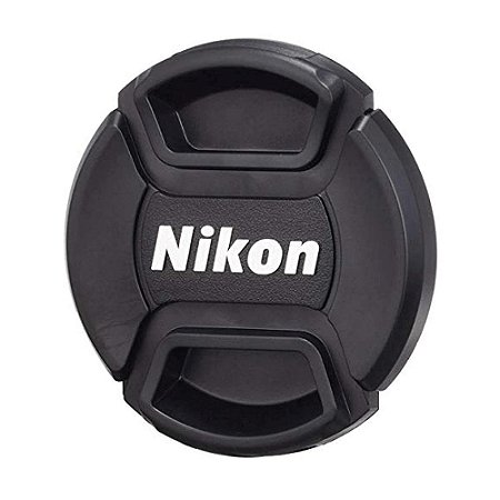 Tampa de lente com logo Nikon 55mm