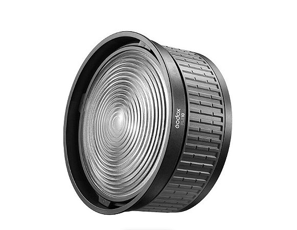 Lente Fresnel Godox FLS10 Encaixe Bowens Para Luz Contínua E Flash Estúdio