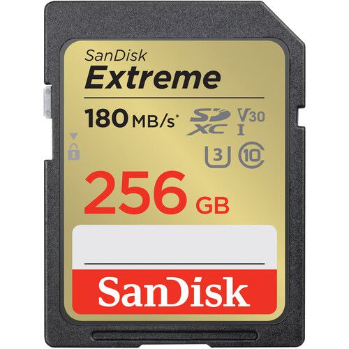 Cartão de Memória SD SANDISK 256GB Extreme
