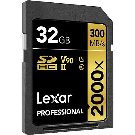 Cartão de Memória SDHC LEXAR 2000x 32 GB V90 UHS-II (300MB/s)