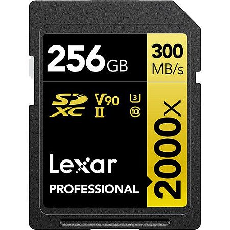 Cartão de Memória SDXC LEXAR 2000x 256 GB V90 UHS-II (300MB/s)