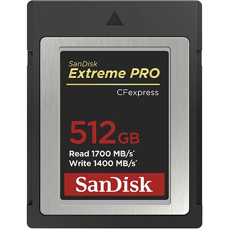 Cartão de Memória CFexpress Type B SanDisk Extreme PRO 512 GB