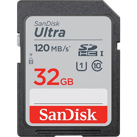 Cartão de Memória SD SANDISK 32 GB Ultra 120MB/s