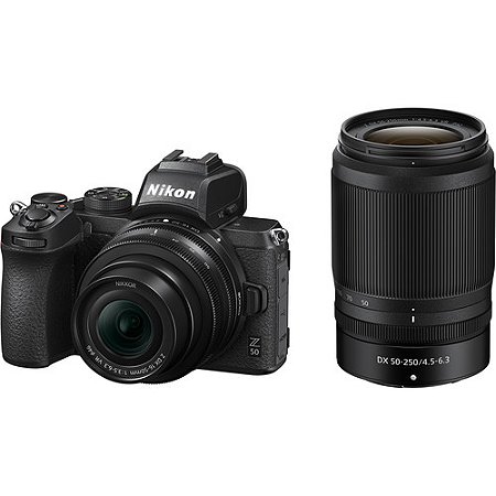 Câmera NIKON Z50 + 16-50mm + 50-250mm VR