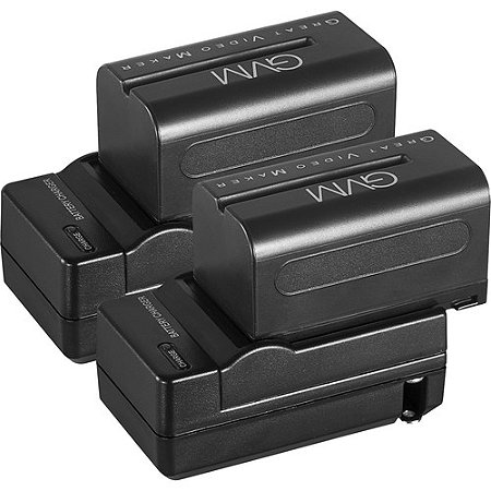 Bateria NP-750 GVM 4400mAh (Kit com 2 baterias e carregadores)