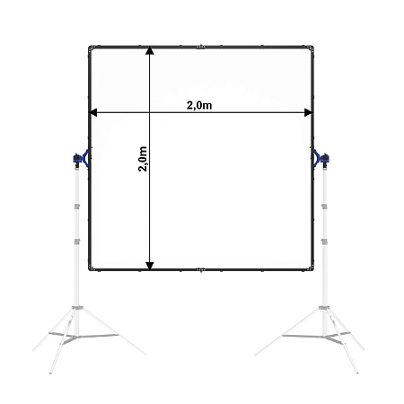Painel Articulado Butterfly PRO V-lite 2,0 x 2,0m (quadro em alumínio com garras)
