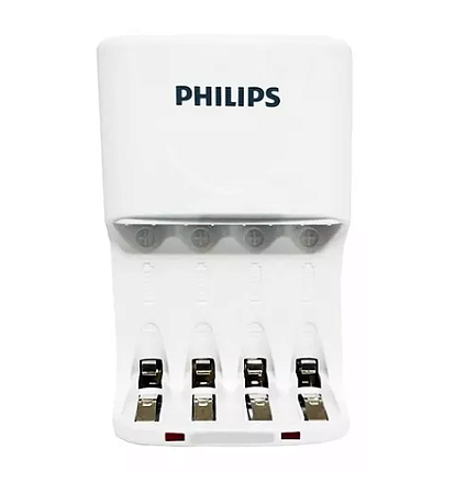 Carregador de Pilhas AA e AAA PHILIPS (4 slots)