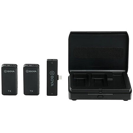 Microfone de lapela sem fio BOYA BY-XM6-K4 (2TX+1RX) Lightning