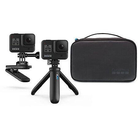 Kit Viagem GoPro 2.0 Bastão Shorty + Clip Magnético + Estojo (Hero 10/11)