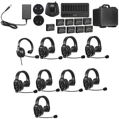 Saramonic WiTalk-WT9S Sistema de intercomunicação sem fio full-duplex para 9 pessoas com fones de ouvido remotos de ouvi