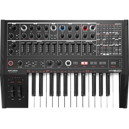 Arturia MiniBrute 2 Edição Especial Noir Sintetizador Analógico Monofônico Semi-Modular (Preto)