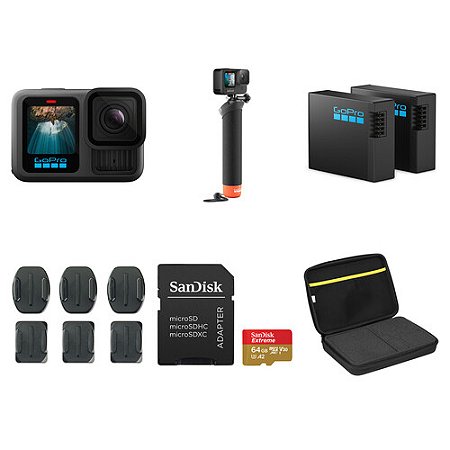 Câmera GOPRO HERO 13 Black + Pacote de Acessórios