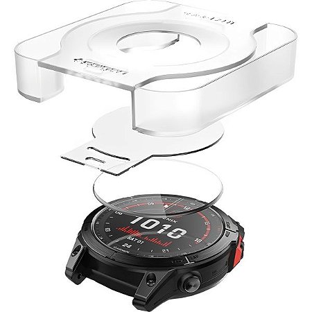 Smartwatch Garmin Fenix 7X Sapphire Solar (Carbon Gray) + Protetor de tela Spigen AGL04633 2 unidades