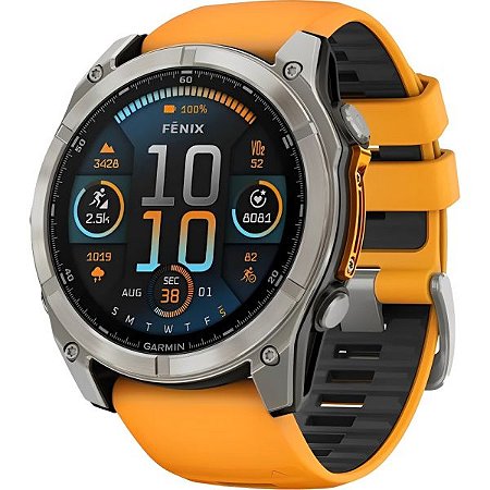Smartwatch Garmin Fenix 8 Sapphire 51mm (Orange/Titanium)