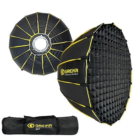 Softbox Greika GKP-60 Parabólico Montagem Rápido Bowens Com Grid - 60cm