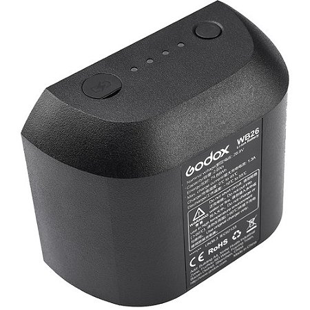 Bateria recarregável de íons de lítio Godox WB26 para flash AD600Pro (28,8 V, 2600 mAh)