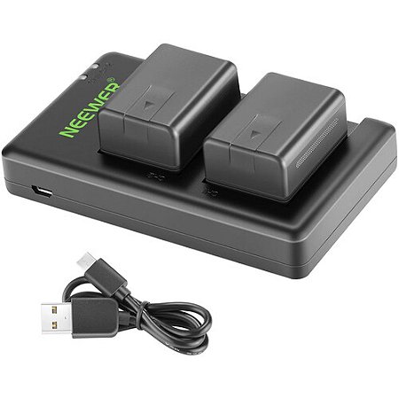 Kit de 2 baterias VW-VBT190 1950mAh NEEWER + carregador duplo