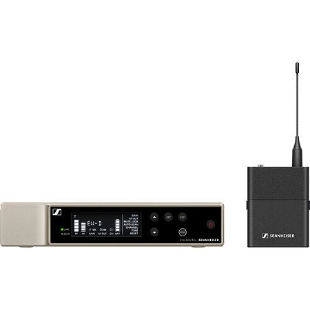 Sistema de microfone digital sem fio Sennheiser EW-D SK BASE SET com Bodypack, sem microfone (Q1-6: 470 a 526 MHz)