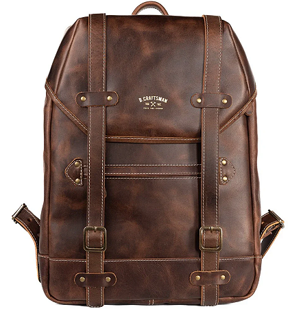 Mochila Couro Marrom Roadstar Special (01174)