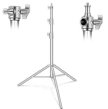 Tripé de Iluminação Light Stand SL210 Aço Inox Amortecimento de Ar (2.1 Metros)