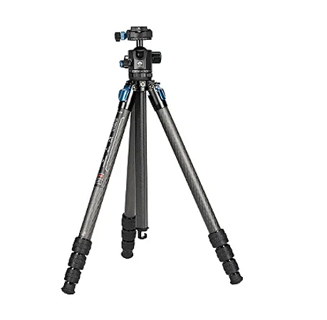 Tripé de Vídeo SIRUI de Fibra de Carbono Cabeça Esférica ST-124 + ST-10X