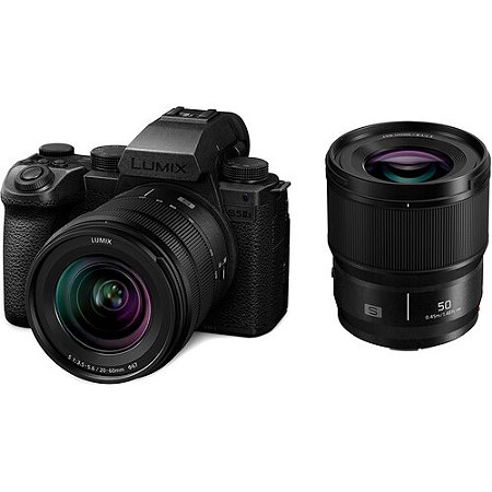 Câmera Panasonic Lumix S5 IIX com kit de lentes de 20-60 mm e 50mm