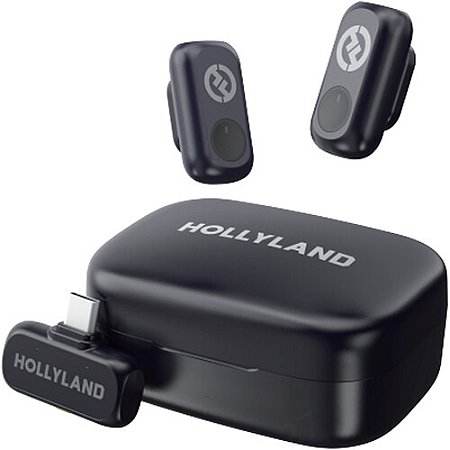 Microfone Sem Fio Hollyland Lark A1 Duo para Smartphone com USB-C