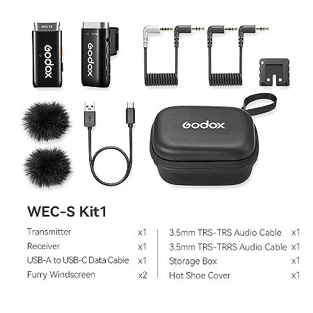 Microfone Godox WEC Sem Fio (1TX+1RX)