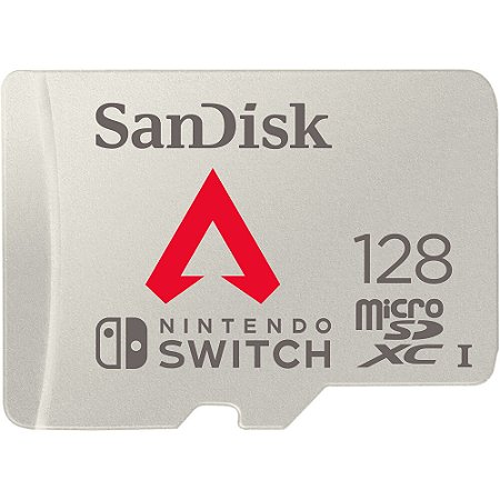 Cartão de Memória micro SD SANDISK 128GB NINTENDO APEX LEGENDS (90-100Mb/s)