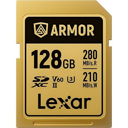 Cartão de memória SD 128GB LEXAR armor gold