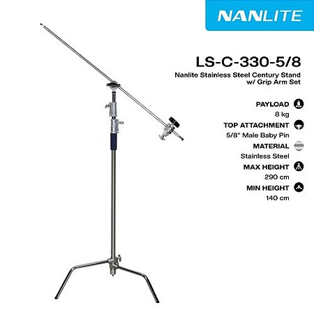 Tripé de iluminação NANLITE LS-C-330