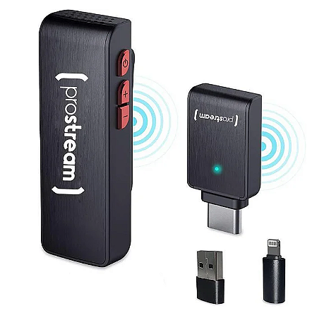 Microfone Sem Fio Prostream GO-CLIP para Celular