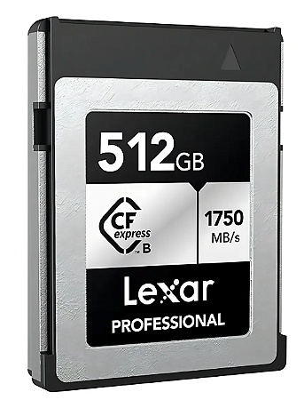 Cartão de memória CFexpress Lexar Professional TYPE B SILVER 1750-1300MB/S 512GB