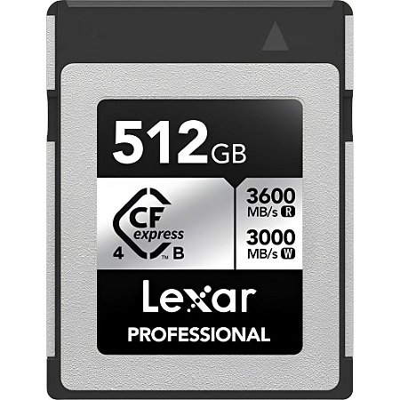 Cartão de memória CFexpress Lexar Professional TYPE B SILVER 1750-1300MB/S 512GB