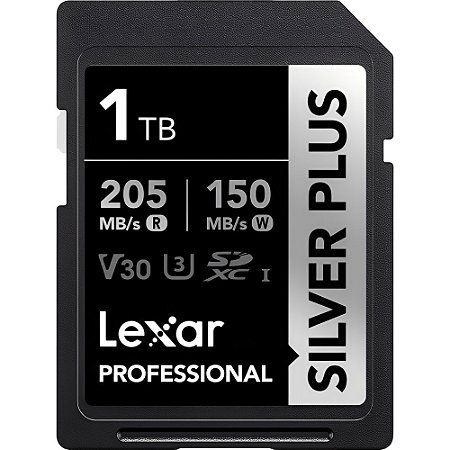 Cartão de Memória SD 1TB Lexar Silver Plus V30